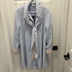 Light Blue Women's Trench Coat